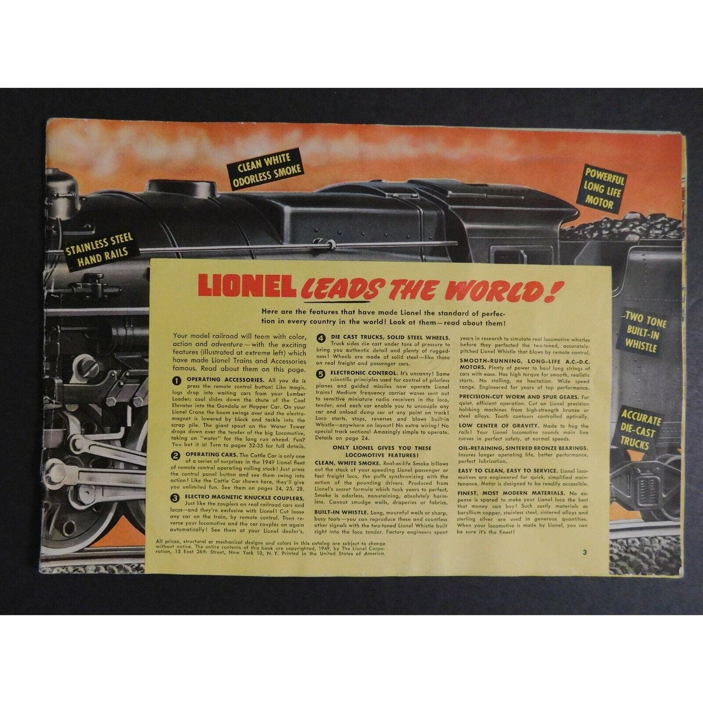 Original 1949 Lionel Electric Trains Catalog 40pgs.No Cover- Gary Nelson Coll.