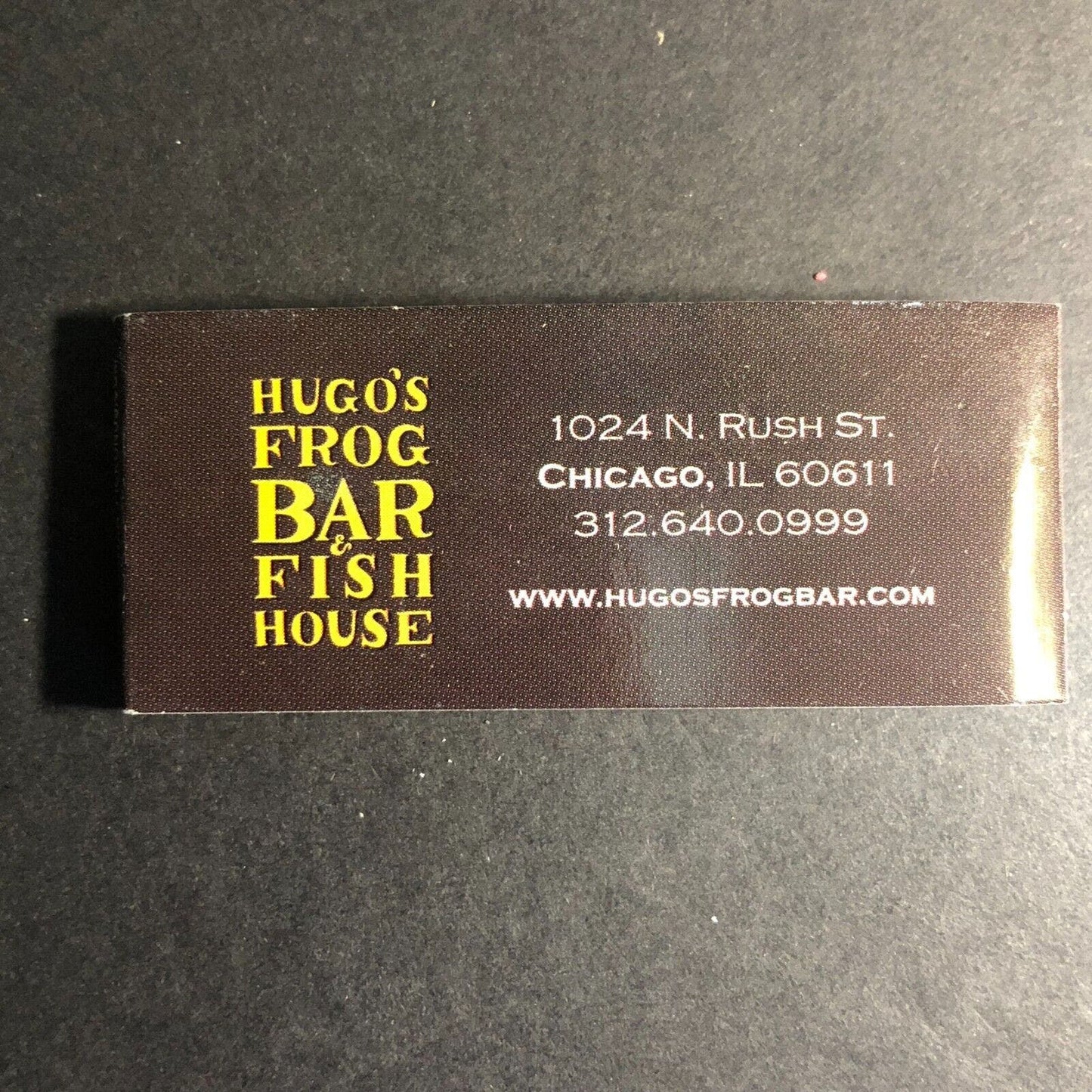Naperville Hugo's Frog Bar Fish House Restaurant Matchbook-Style Toothpick Pack