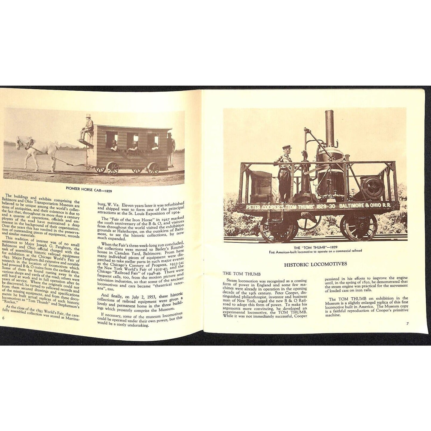 1970 B&O Baltimore & Ohio Transportation Museum Soft Cover Booklet 32pp