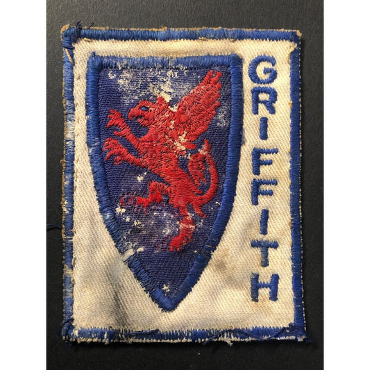 Griffith Griffith Club of America* ? Vintage 2 1/2" x 3 1/4" Embroidered Patch