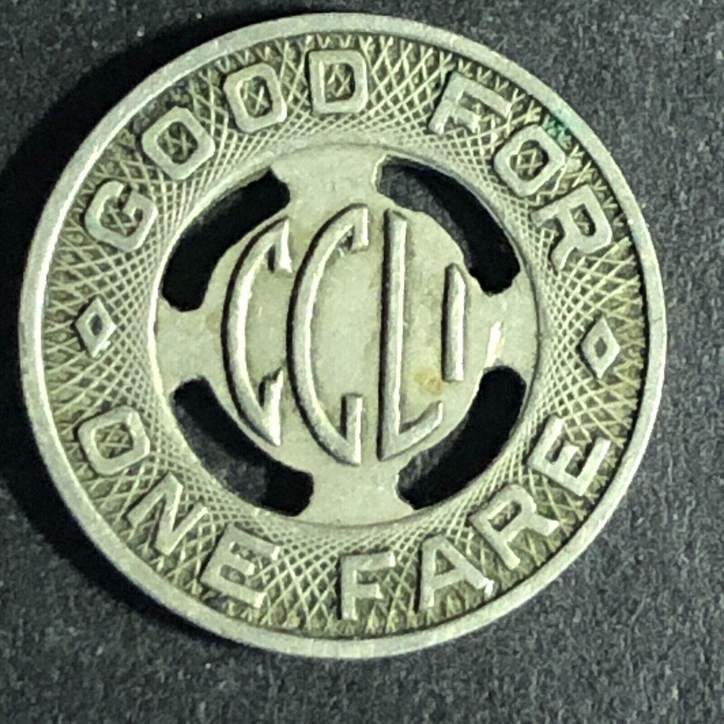 Canton City Lines Inc. (Ohio) WM G/F One Fare Transit Token 14.45mm
