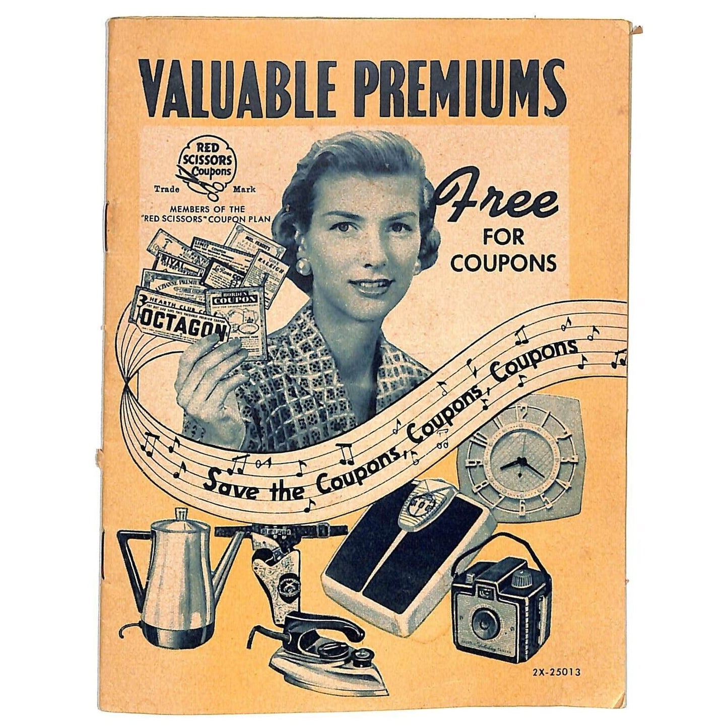 Red Scissors Coupon Plan "Valuable Premiums" Catalog / Booklet 37pp 1956 VGC