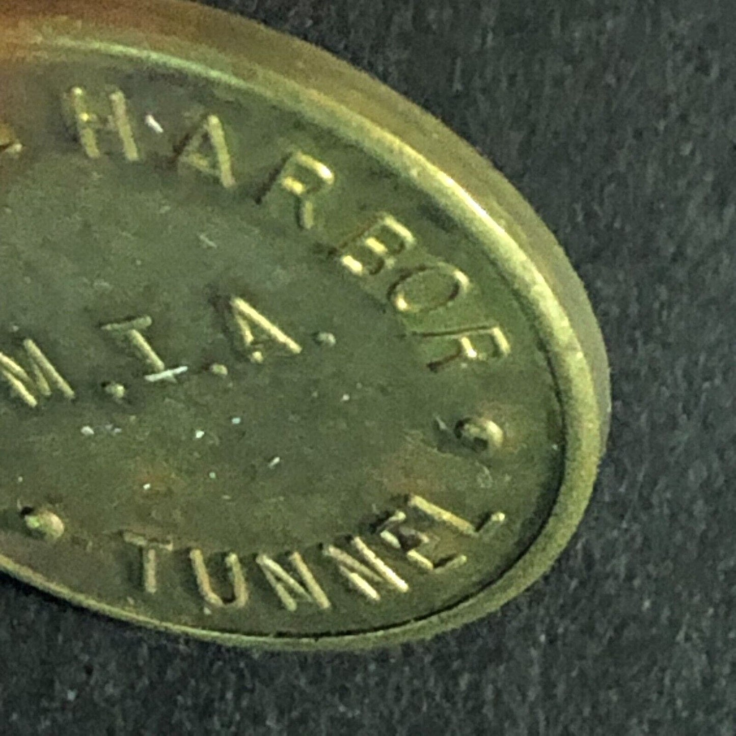 Baltimore Harbor Tunnel M.T.A. Brass G/F Transit Token 22mm c1973 Scarce