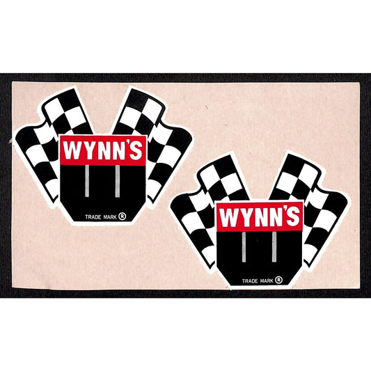 Wynn's Auto Racing Sticker Decal Sheet c1970 - ea. Measure 2 1/2" x 3"