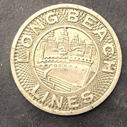 Long Beach Lines California Transit Token WM 16.4mm