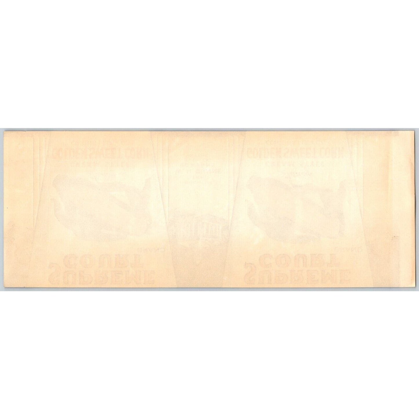 Supreme Court Golden Sweet Corn Paper Can Label W.H. Dunne Norwich, NY c1930's