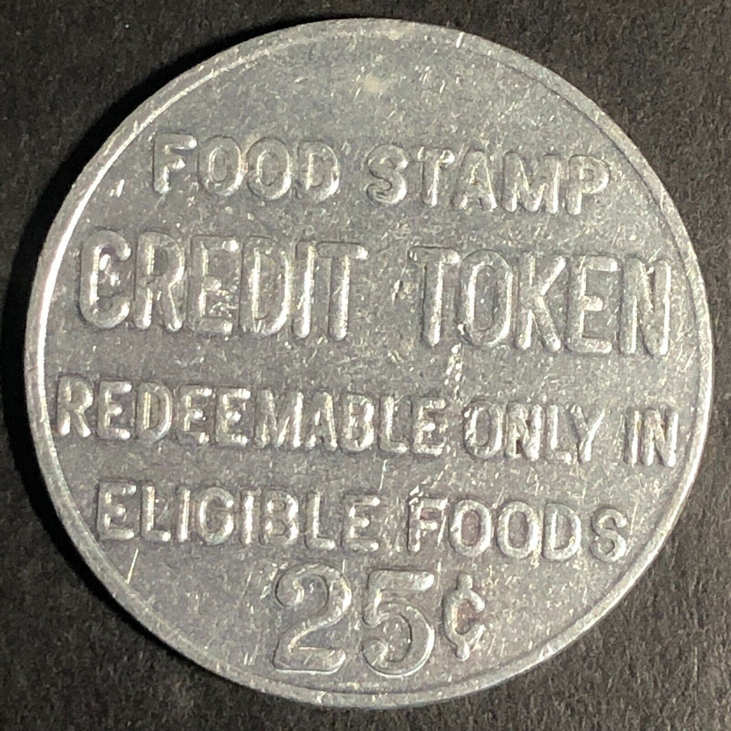 Grand Union (Supermarket) Food Stamp Aluminum 25c Credit Token 27mm