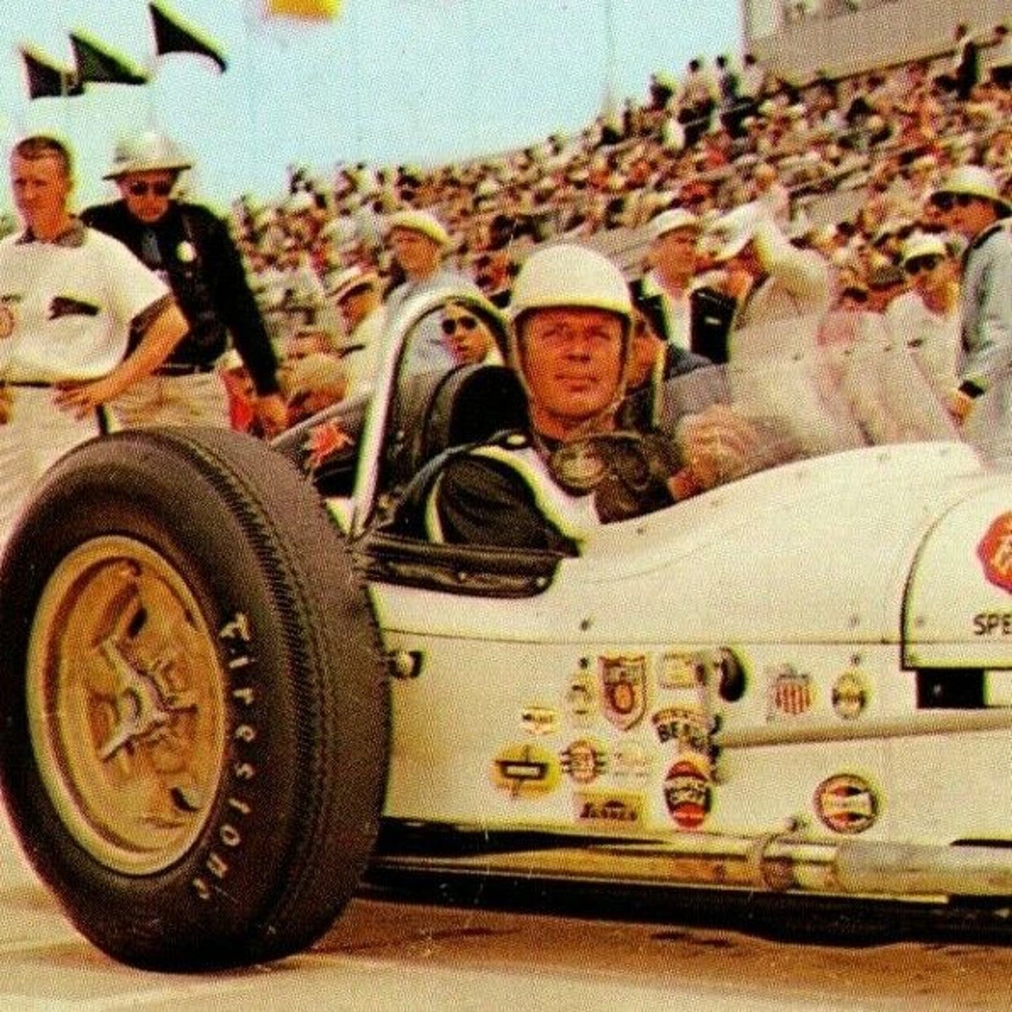 Indy 500 Postcard 1959 "Jud Larson - 500 Mile Race" - Unposted VGC