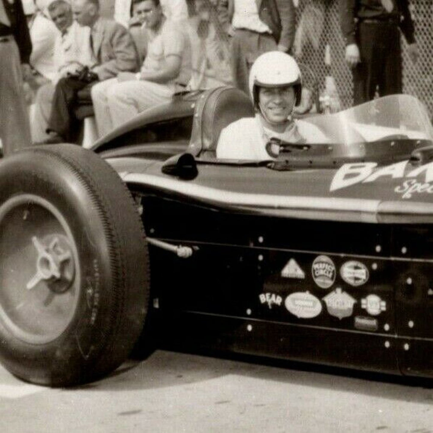 Indy 500 RPPC Postcard "1957 Jack Turner" Official Race Photo Unposted VGC