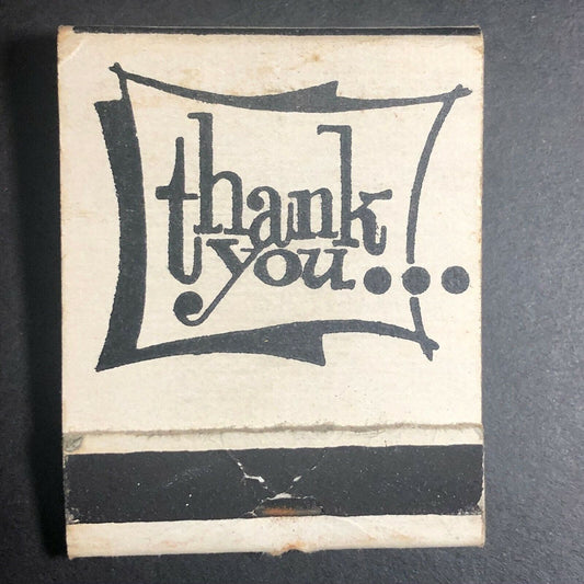 1950's-60's Full Matchbook - "Thank You"