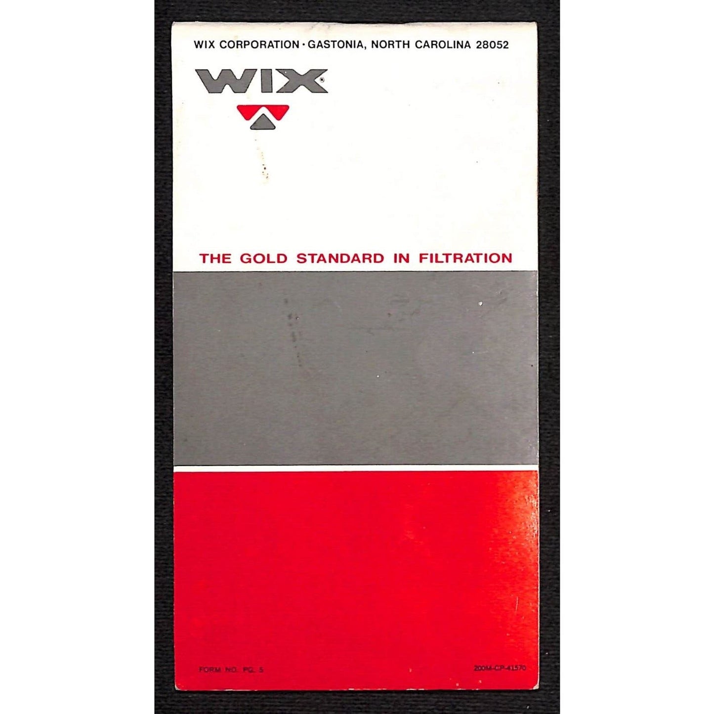 WIX Filter Pocket Product Guide - 10 pg. Blank Note Pad & 1970-71 Calendar NOS