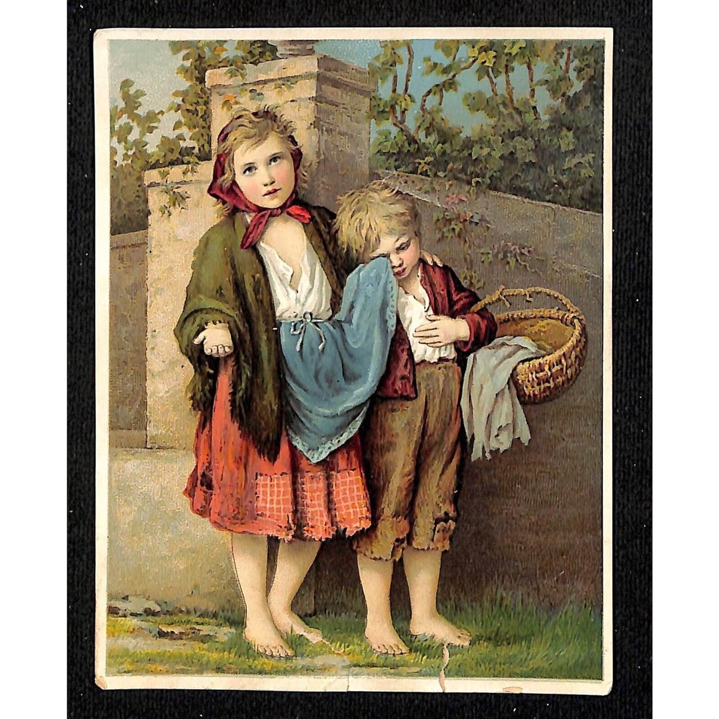 "Beggar Children" Dr. Jaynes Tonic Pills Remedies Victorian Card