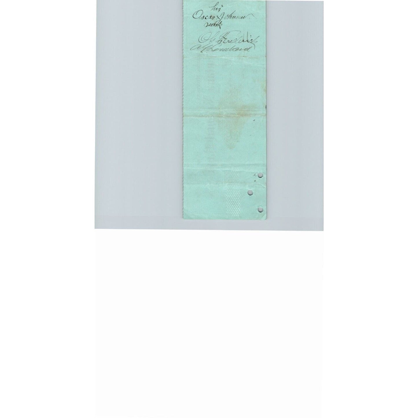 Helena Montana National Bank Check 1900 w/ RN Underprint