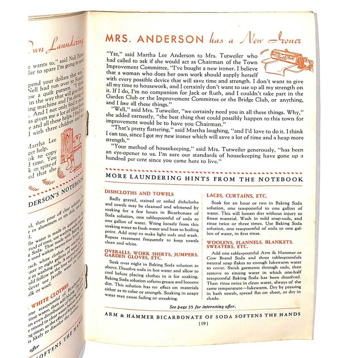 Arm and Hammer Baking Soda "It's All Knowing How" Household Booklet 37pp c1930's