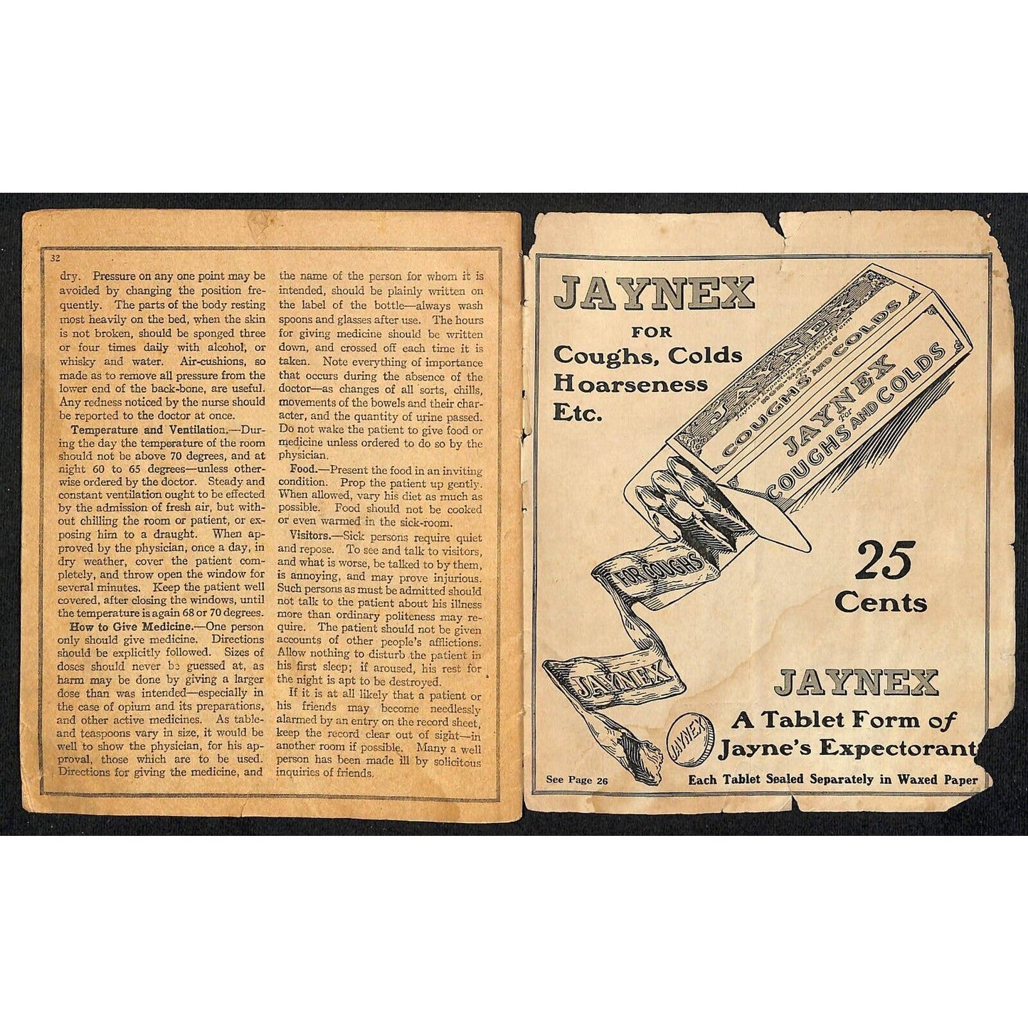 Dr. D. Jayne's Medical Almanac Calendar Philadelphia 1922 32pp