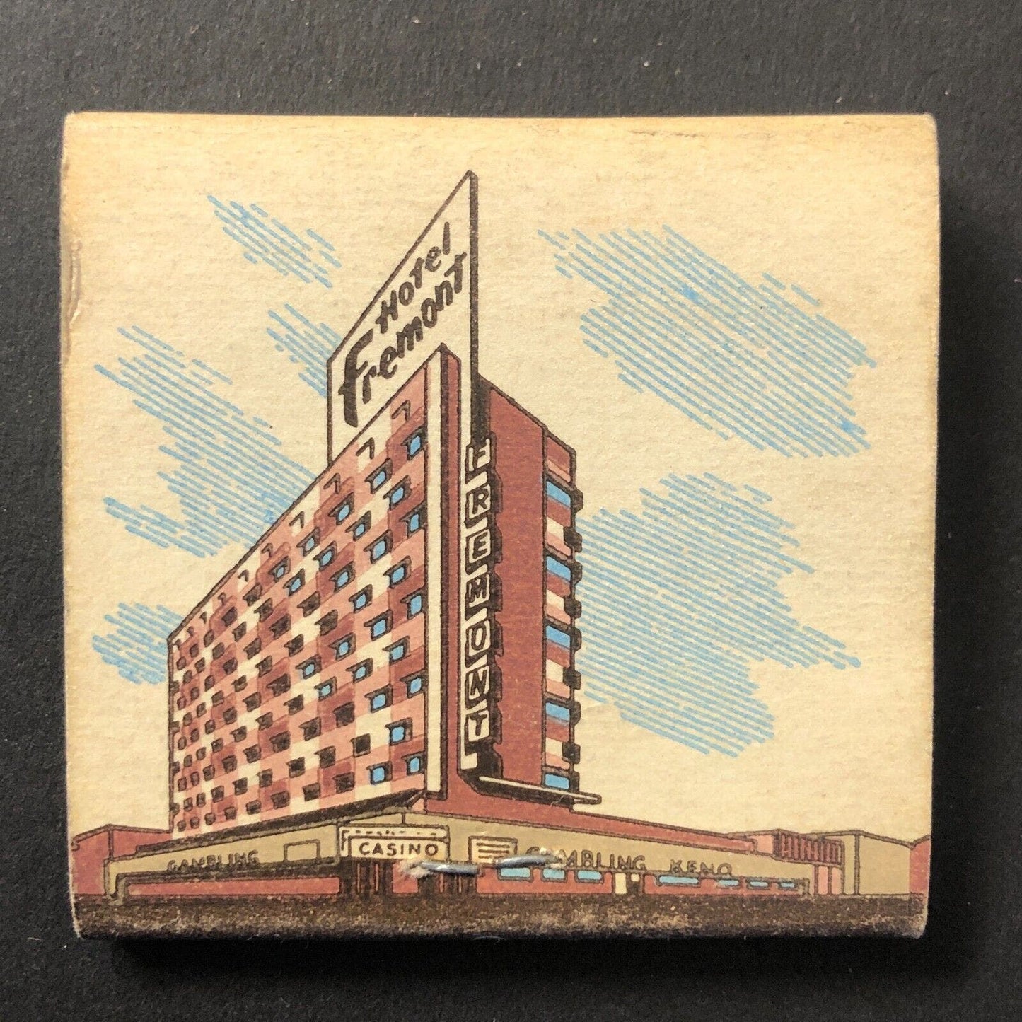 Hotel Fremont Las Vegas Casino Full Matchbook Printed Stick 1960's VGC Scarce