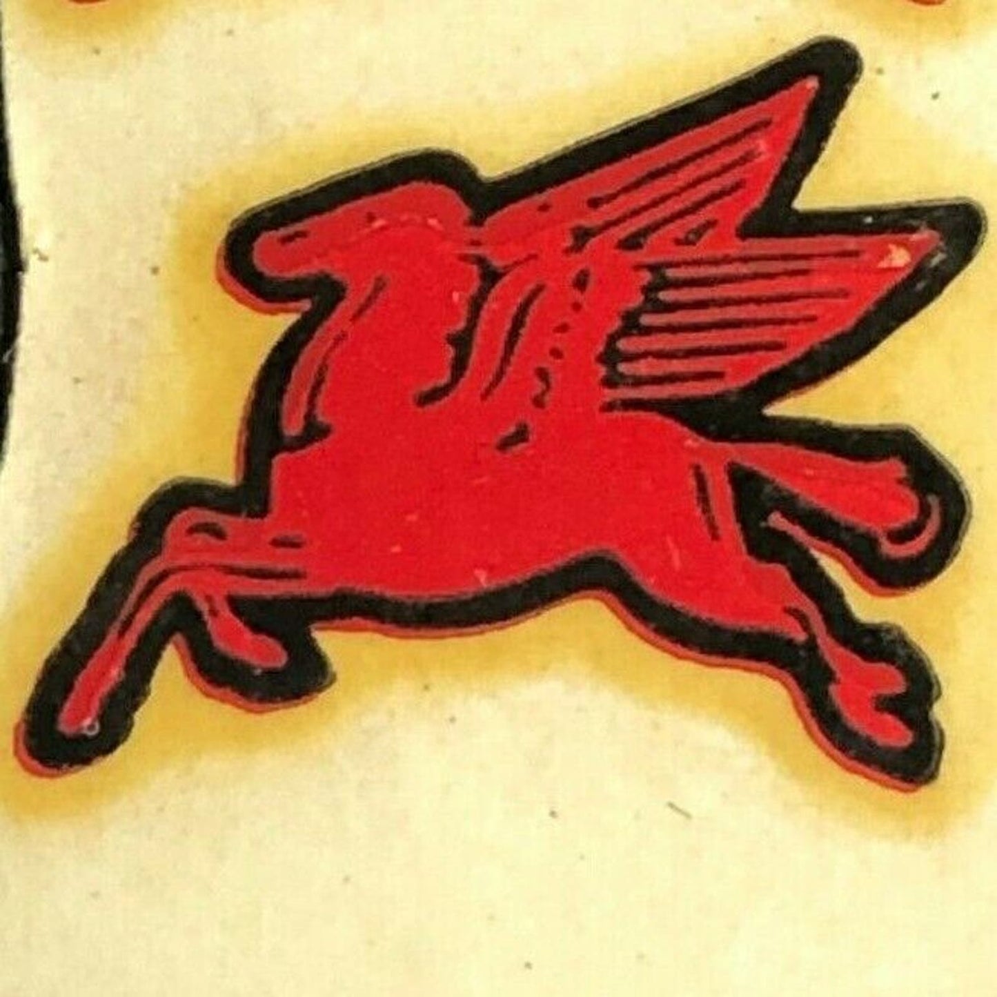 Vintage c1960's 2 Mobile Pegasus (Clipped From Sheet) Transfer Decals