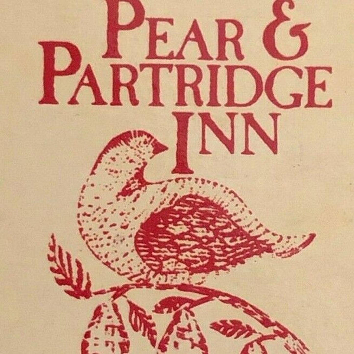 c1970's-80's Wooden Matchbox Matchbook "Pear & Partridge Inn" Bucks County, PA