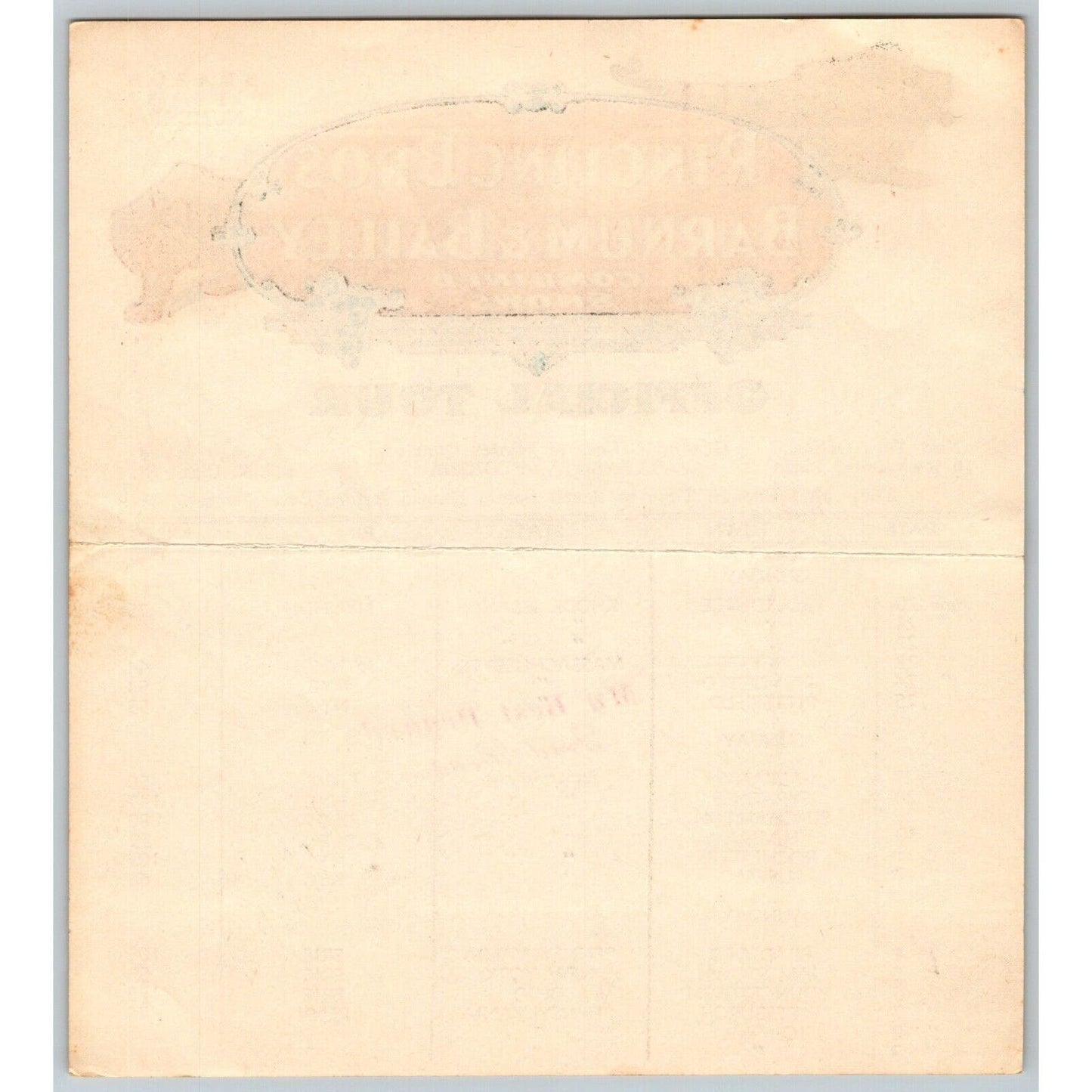 1949 Ringling Bros Barnum Bailey Circus Route Card Providence Worcester
