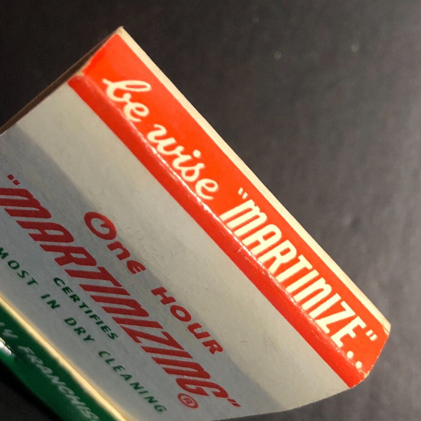 One Hour Martinizing Dry Cleaning Full Matchbook c1974-84 VGC w/ Red Rose