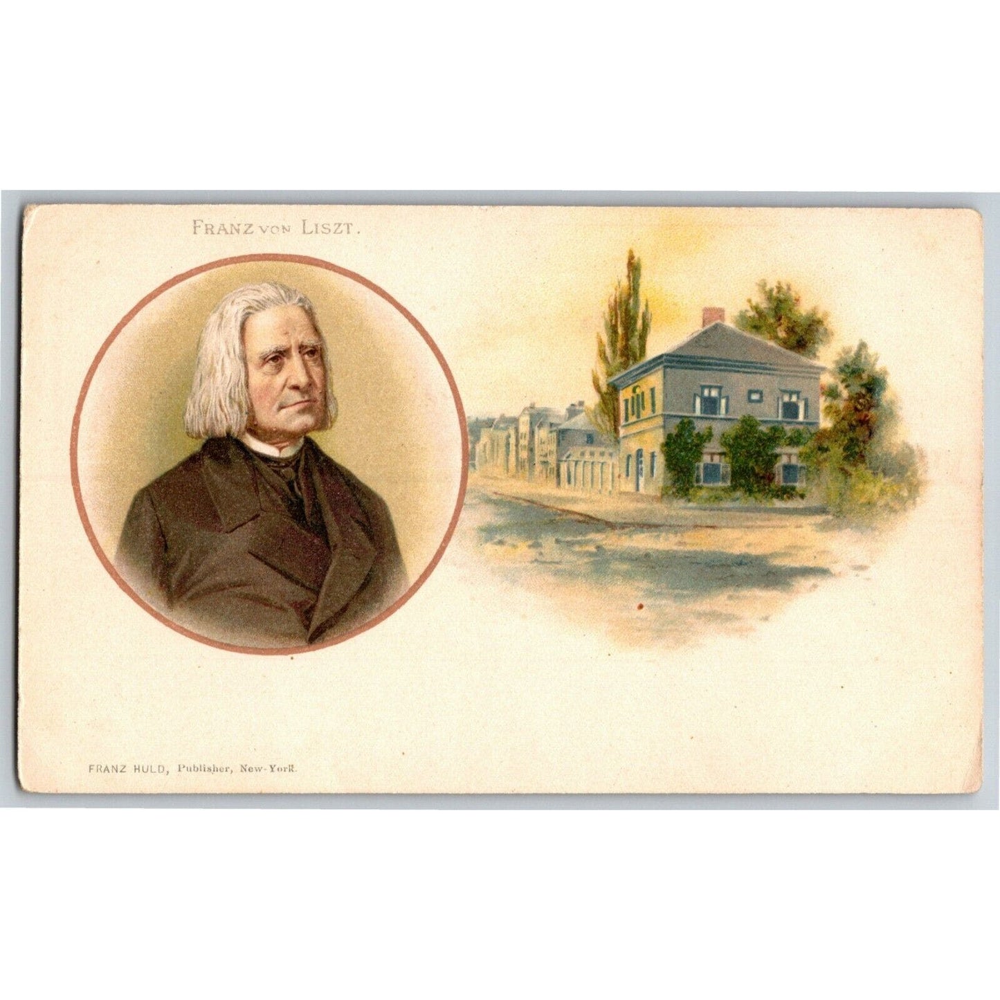 Vintage c1906 Postcard Composer Franz von Liszt (Franz Huld, Publisher) Unposted