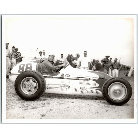 Indy 500 1952 Troy Ruttman Car # 98 ?? HQ Glossy 8x10 B&W Repro on Kodak Paper