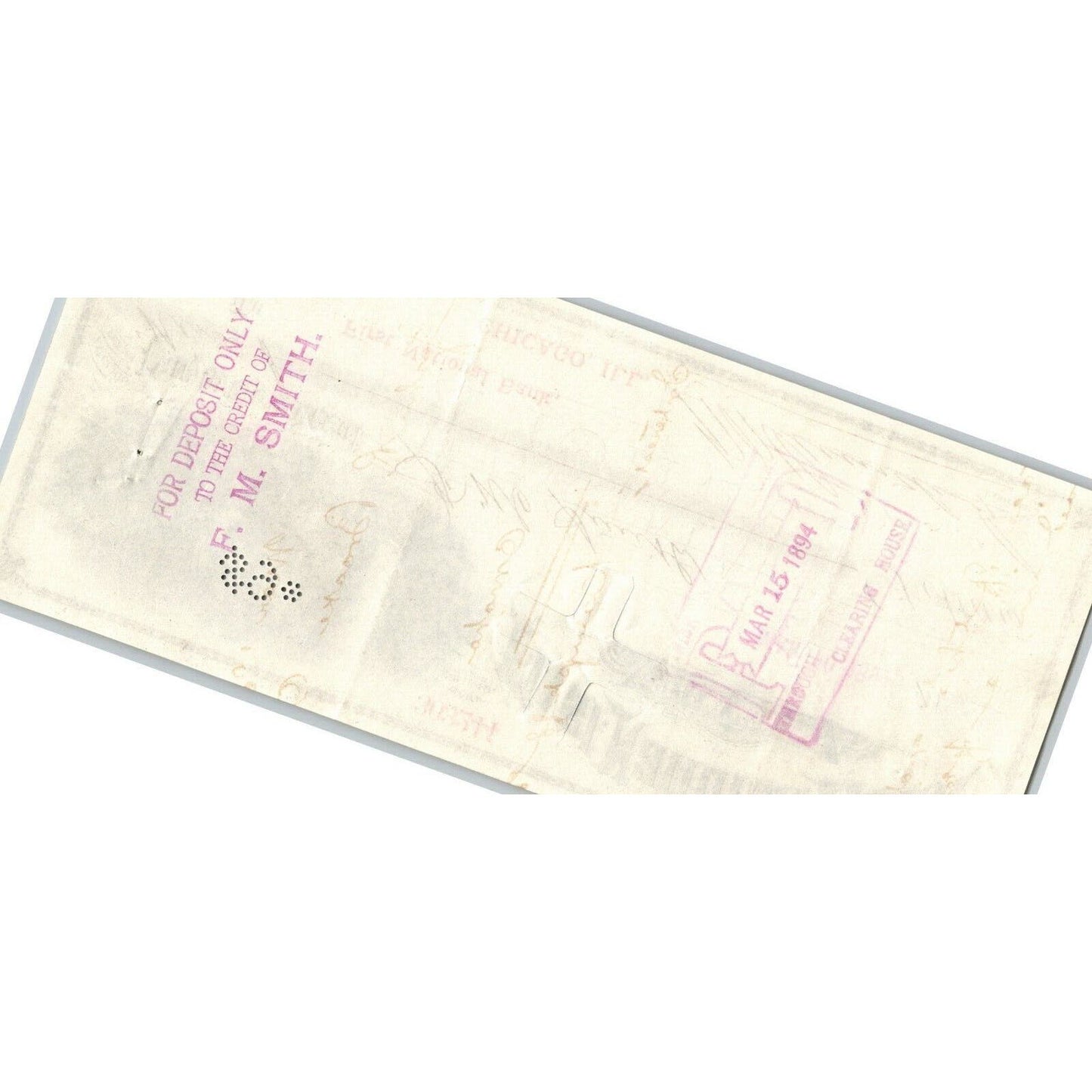 First National Bank of Helena, MT 1894 Check w/ Geyser Vignette
