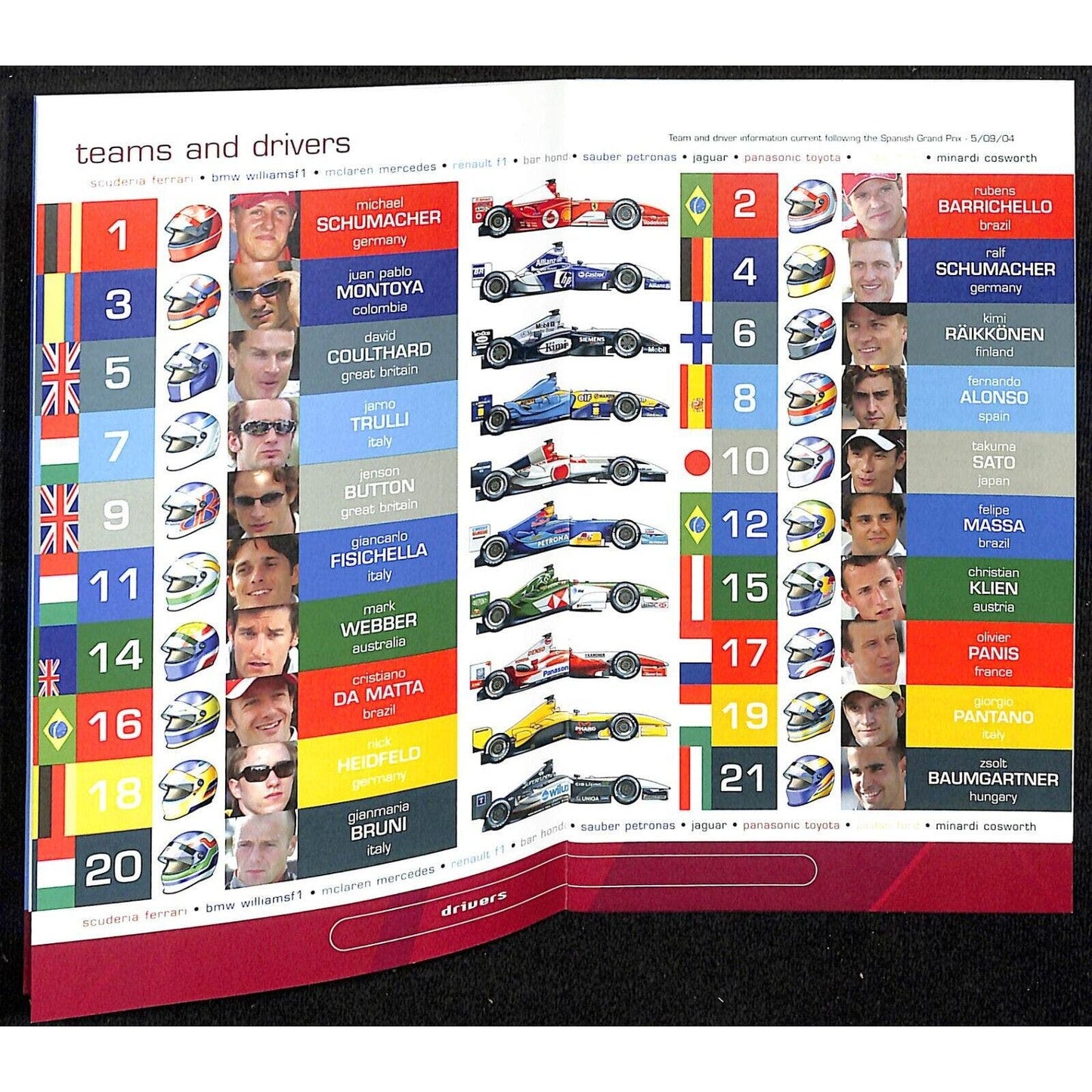 2004 "Experience Formula One at Indianapolis" Info Map Booklet 16pp VGC