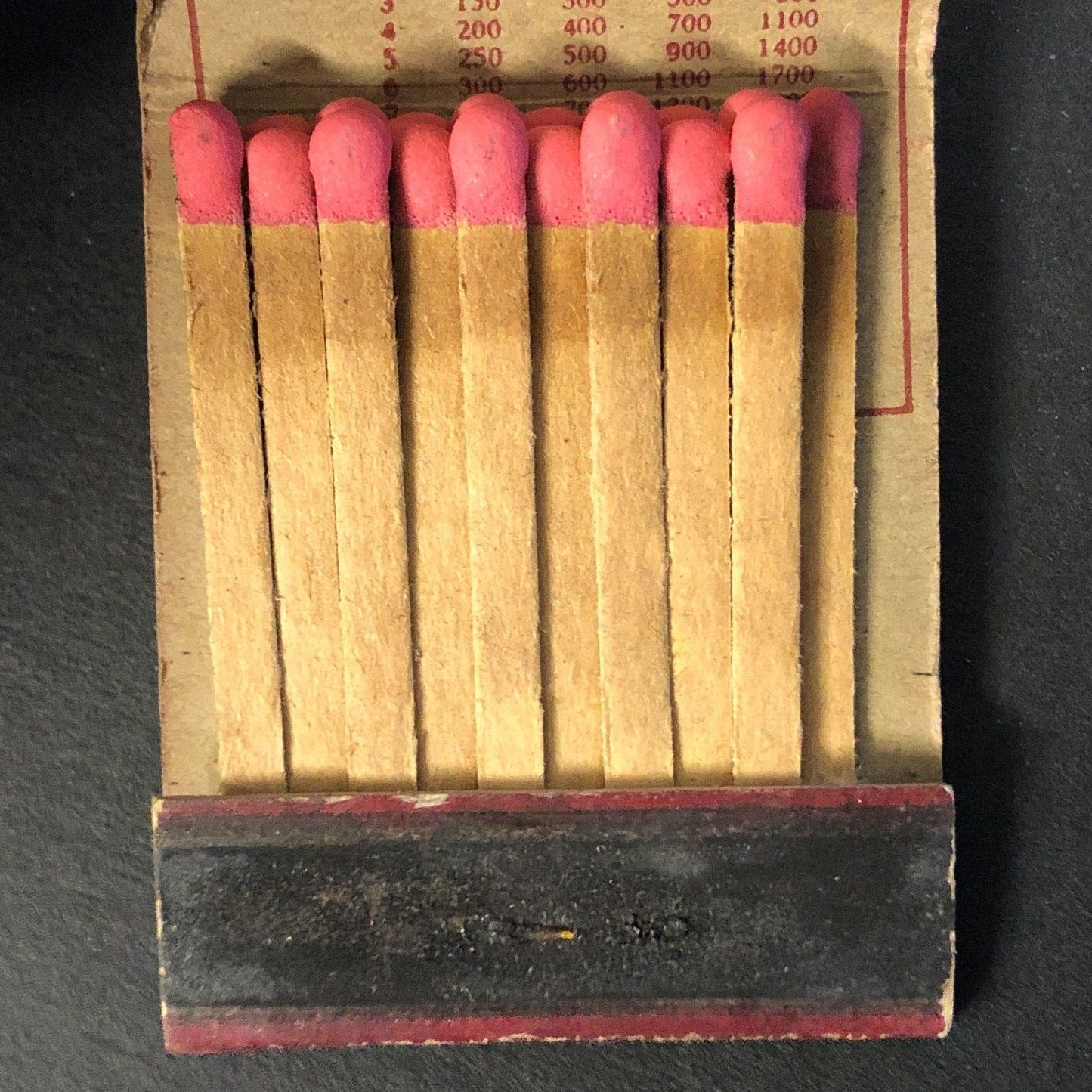 Card Game Scoring Near Full (-1) Matchbook c1935 Harlequin Jester