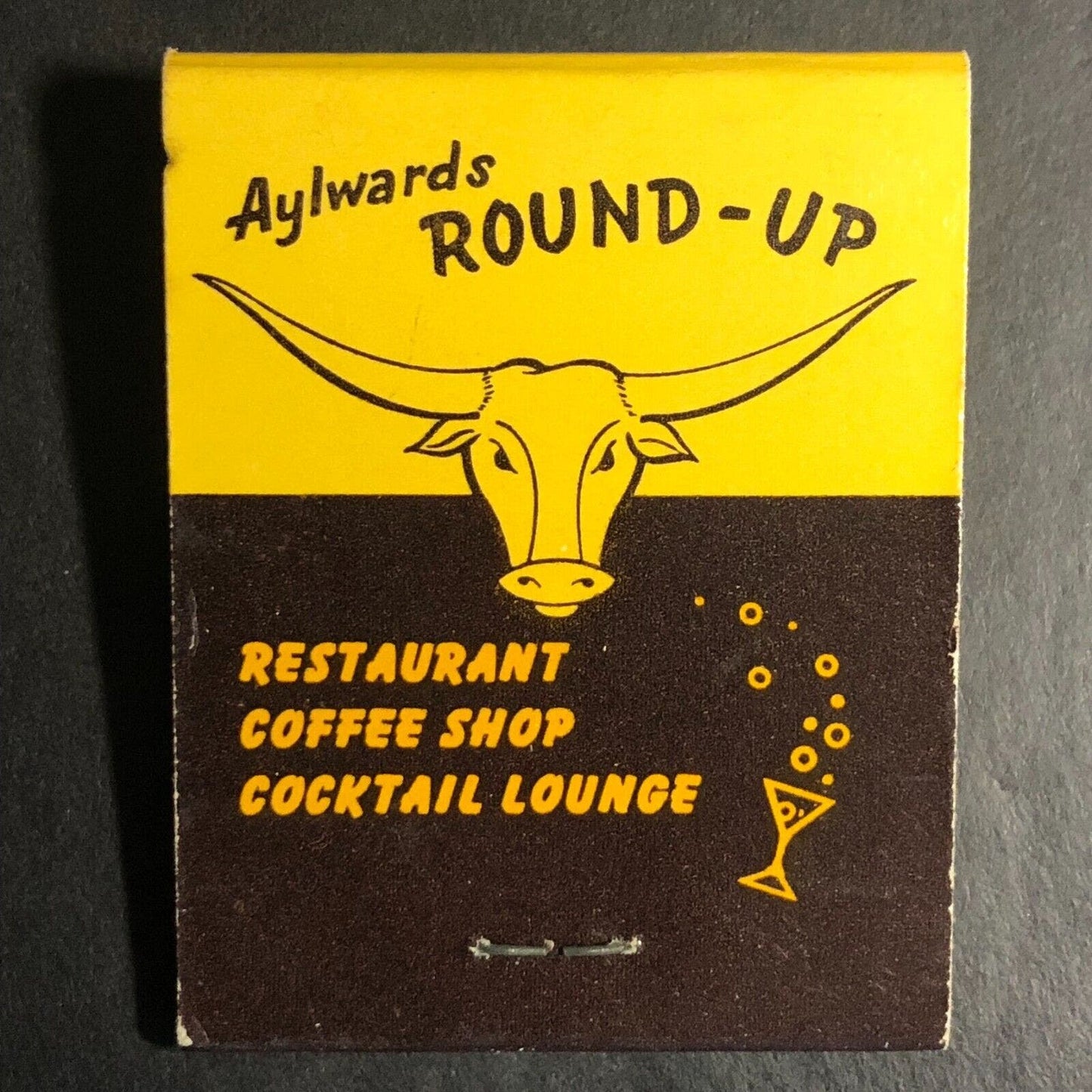 Aylwards Restaurant Chicago Full Matchbook c1955-60's Cowboy Branding Iron