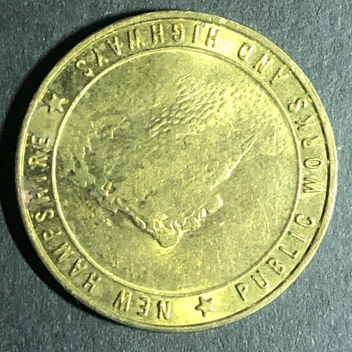 22.8mm New Hampshire Public Works and Highways Token - Fauver Coll.