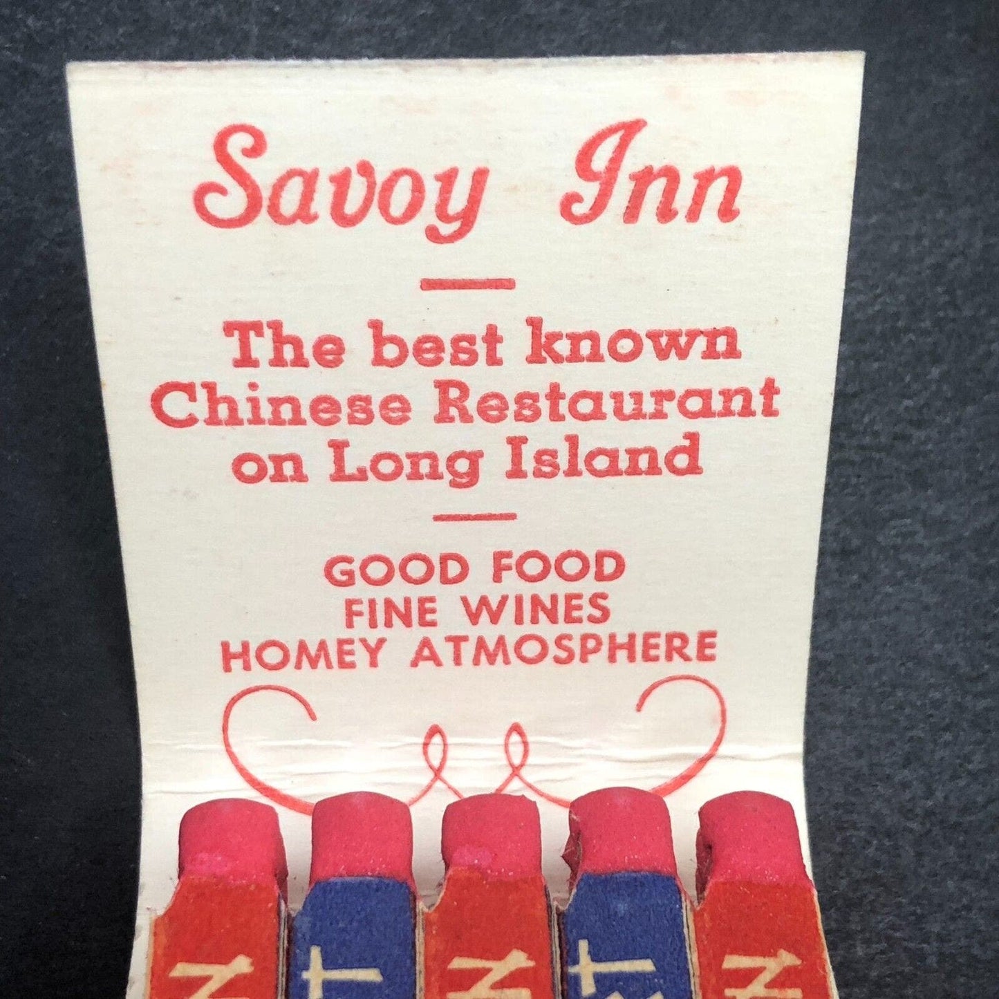 Freeport, NY Savoy Inn Chinese Restaurant Full FEATURE Matchbook Scarce