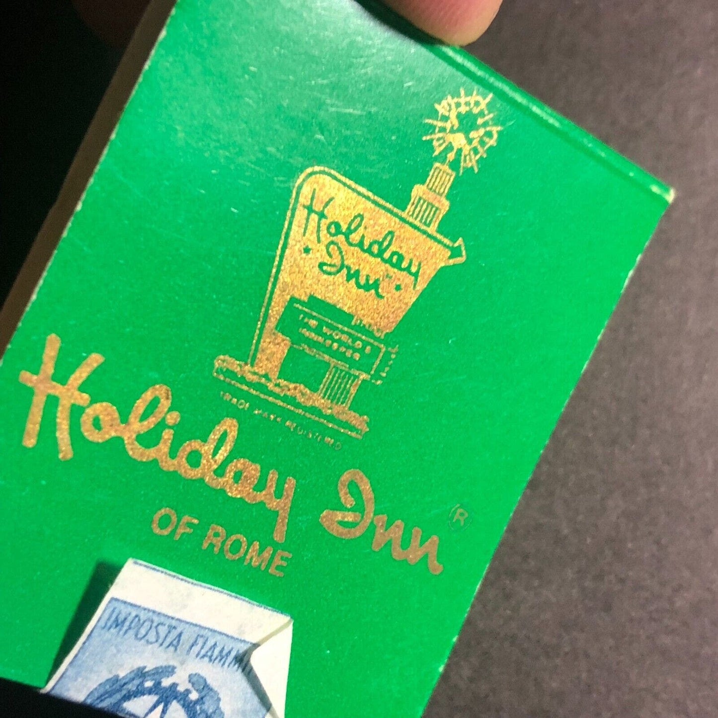 Holiday Inn of Rome Italy Matchbook c1960's-70's w/ Paper Seal c1976-80's Scarce