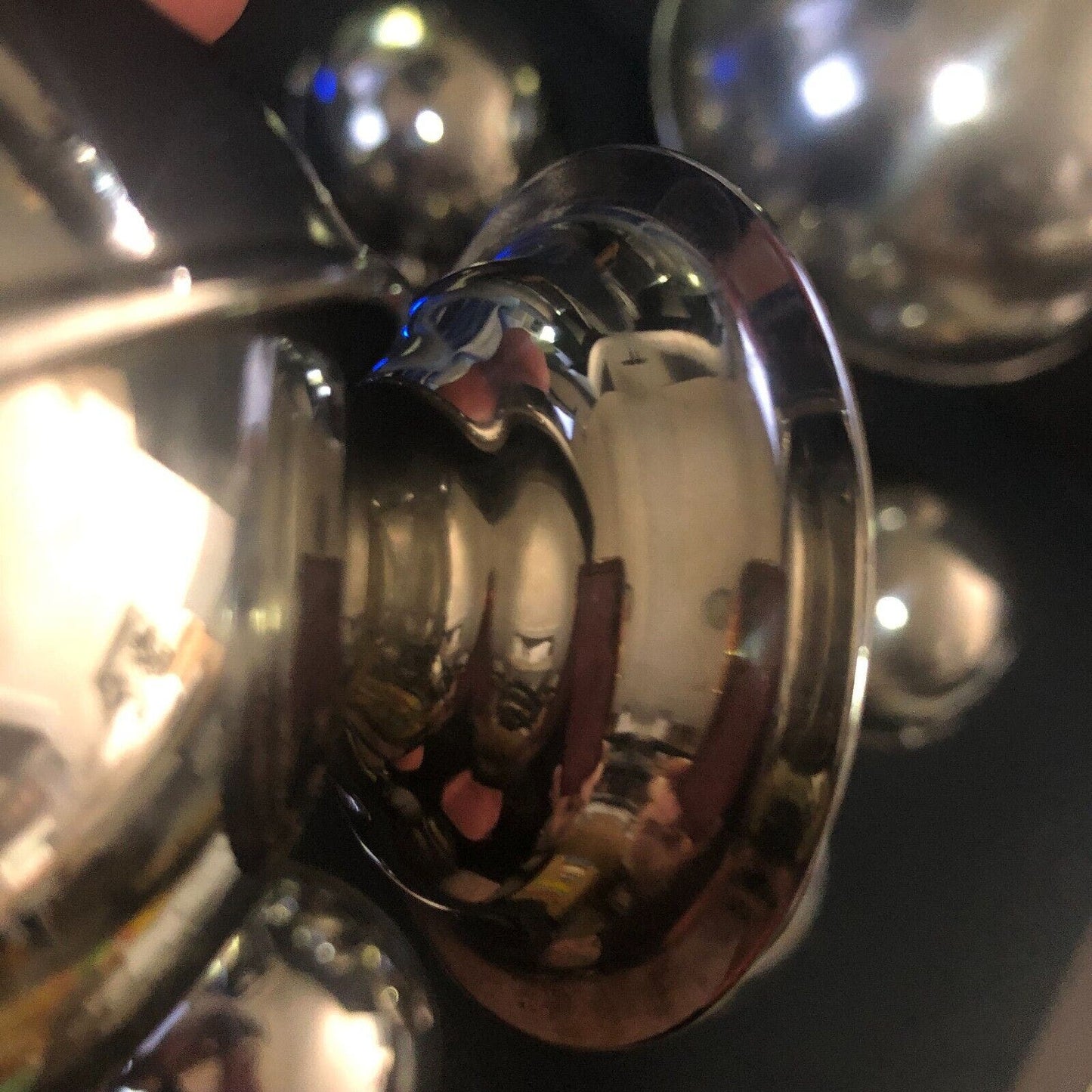 Group of 8 MCM ? Alum. Round Polished Chrome Covered Spice Salt Sugar Containers