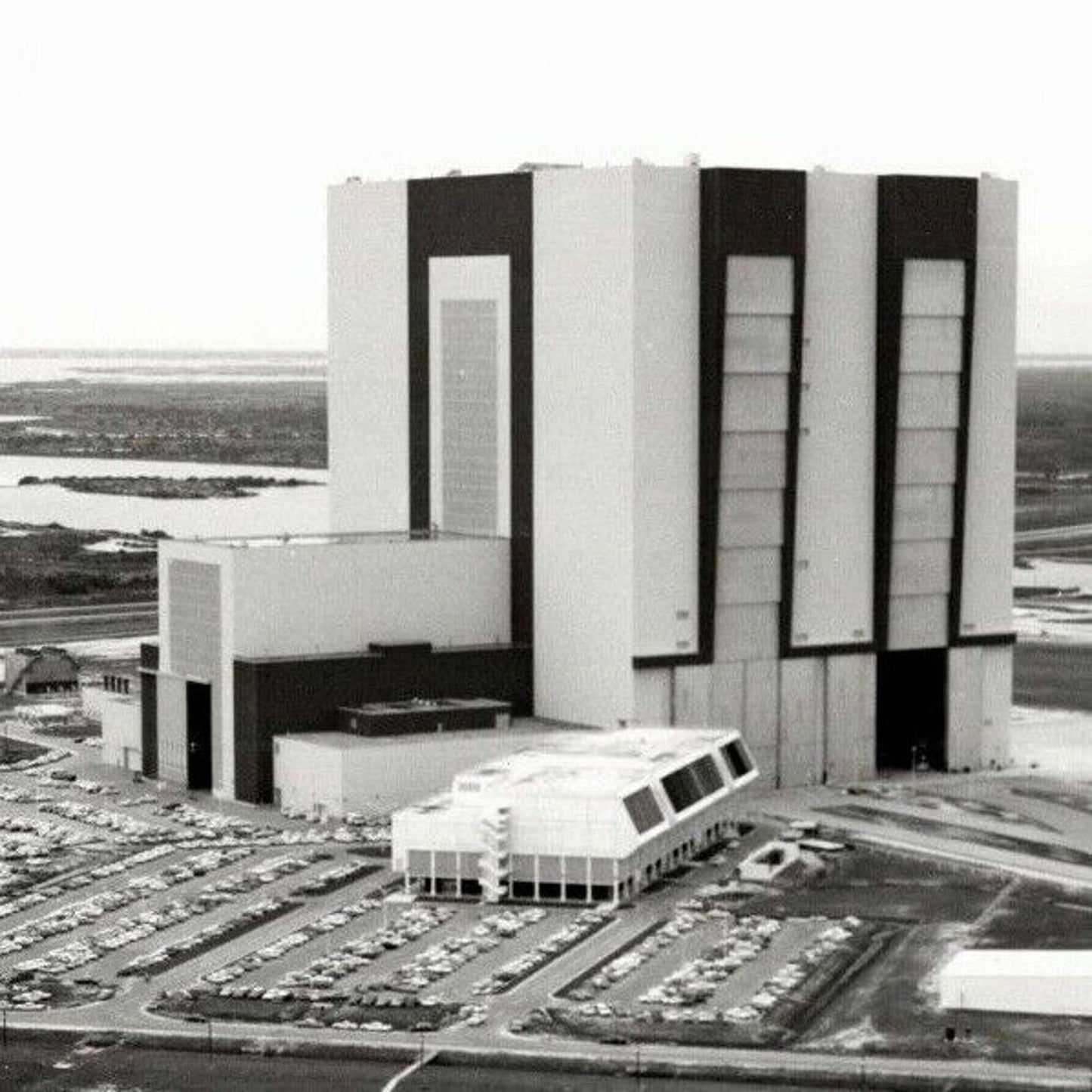 Original NASA Apollo Era 1966 8 x 10 Photograph - Ariel View KSC Construction