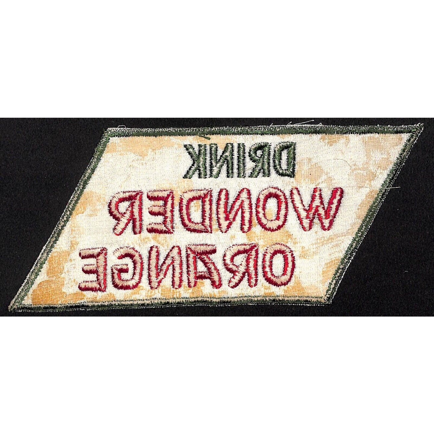 Drink Wonder Orange Large Embroidered Soda Patch c1940's-50's Scarce VGC