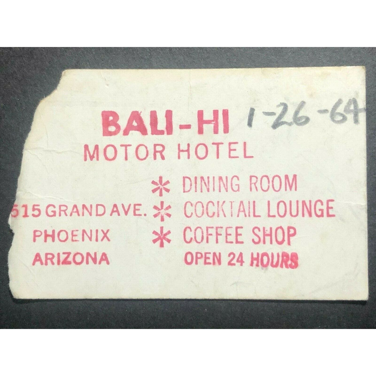 South Phoenix Auto Racing Ticket Western States USAC Sprint Car Jan 26 1964