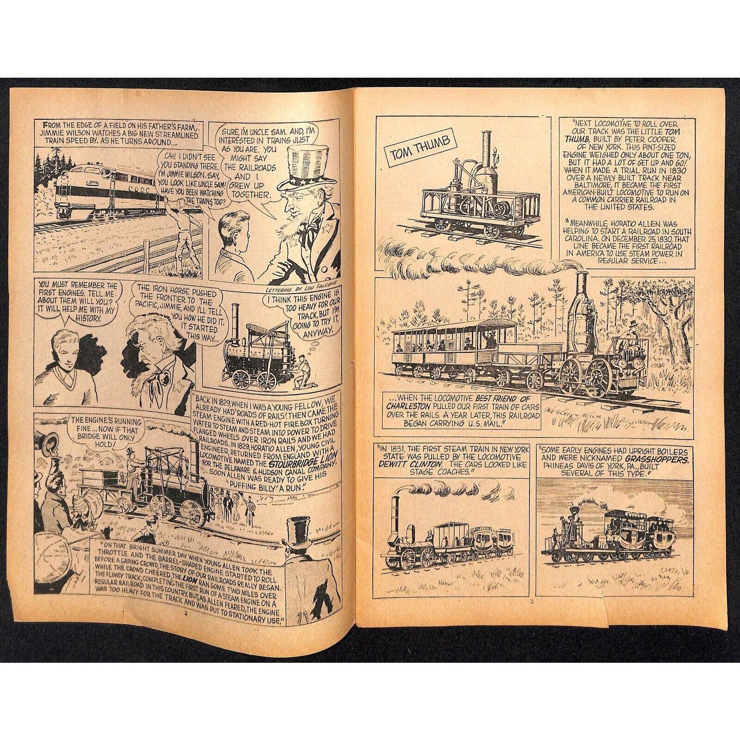 "Rails Across America" Comic Book Style w/ Uncle Sam 1968 15pp VGC