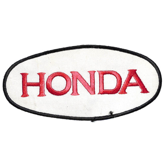 Honda Large Vintage Embroidered Patch c1980's-90's - VGC Oval 8"