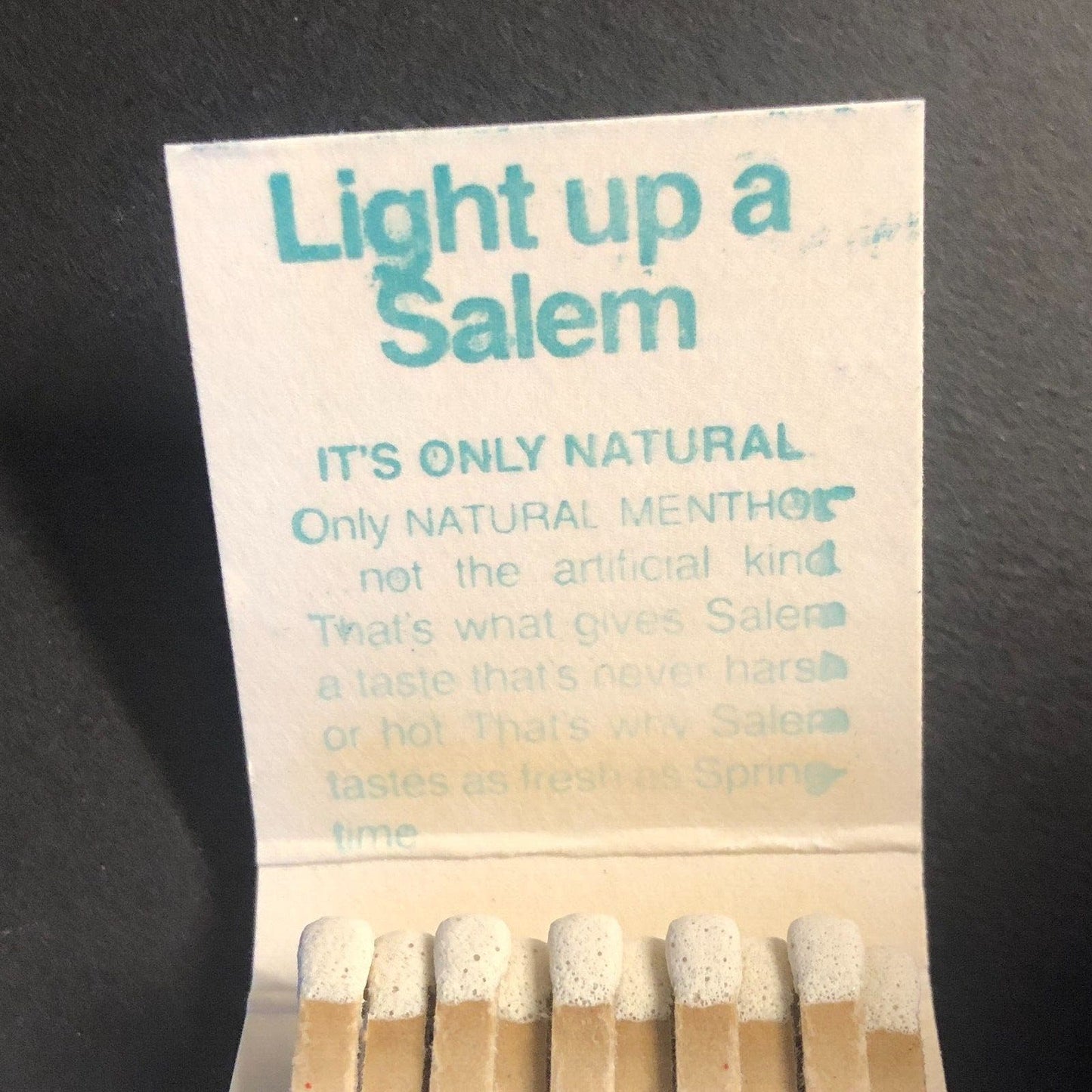 Light Up a Salem Cigarettes Vintage Full Matchbook c1960's-73 VGC