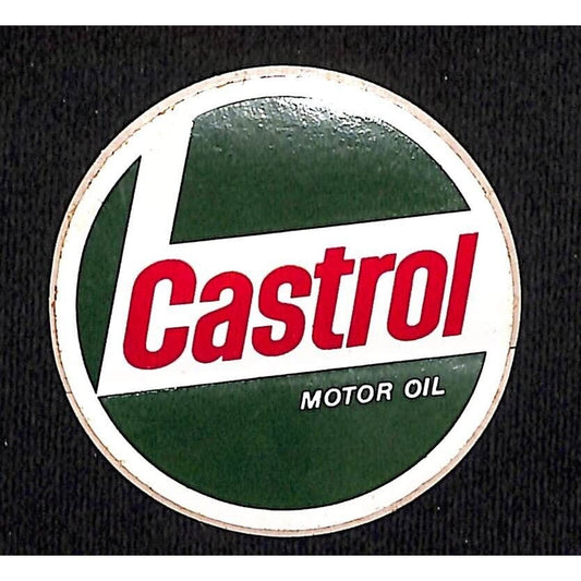 Castrol Motor Oil Performance Auto Racing Sticker 2" dia. c1970
