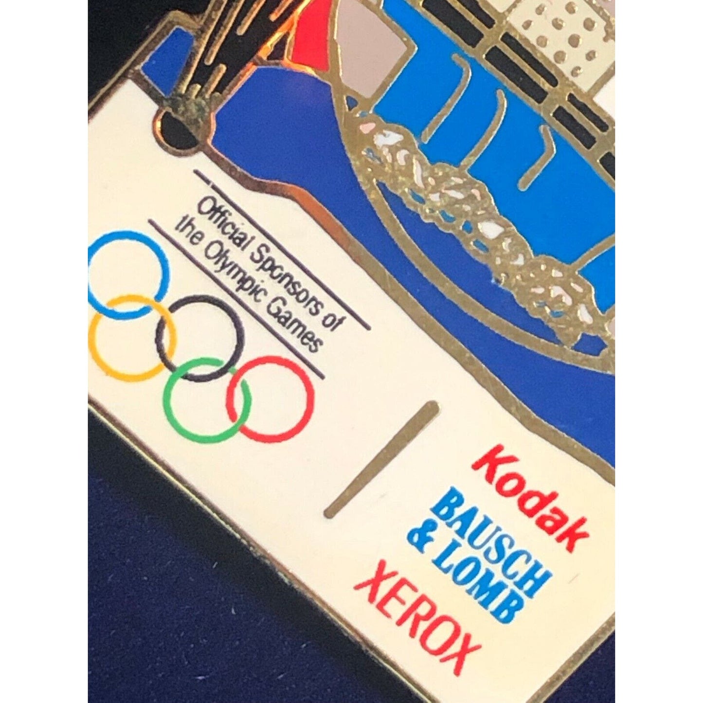 1996 Kodak Xerox Bausch Lapel Hat Pin - Official Sponsor Olympic City Rochester