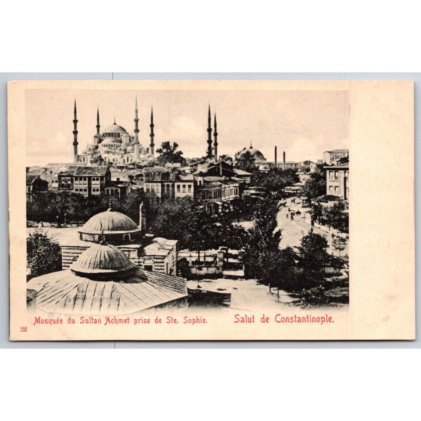 French Postcard Constantinople Sultan Achmet Mosque c1901-1907 NP VGC