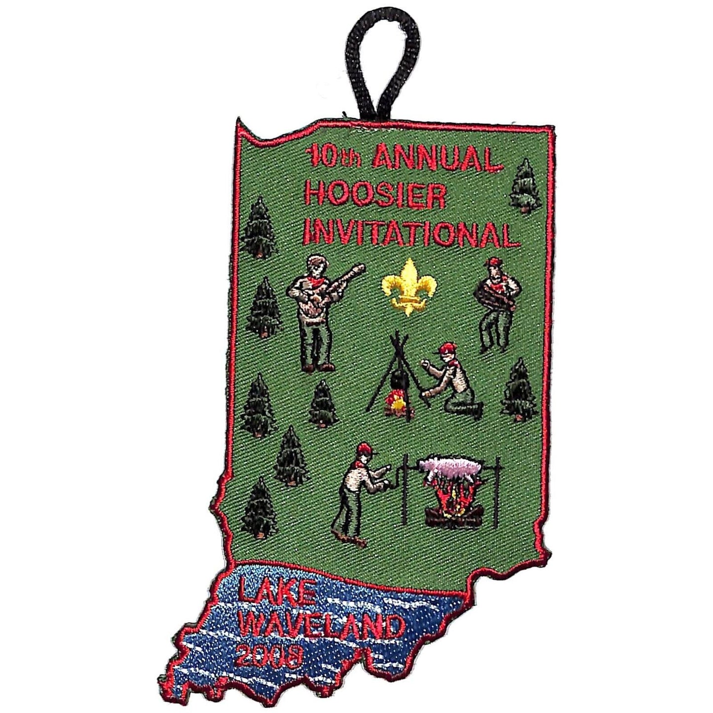 BSA Patch 10th Annual Hoosier Invitational Lake Waveland 2008 - Red