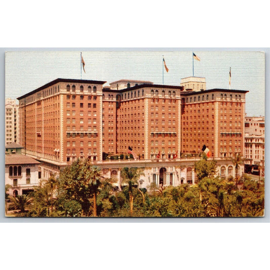 Los Angeles Biltmore Hotel Linen Postcard - c1930's-40's NP VGC