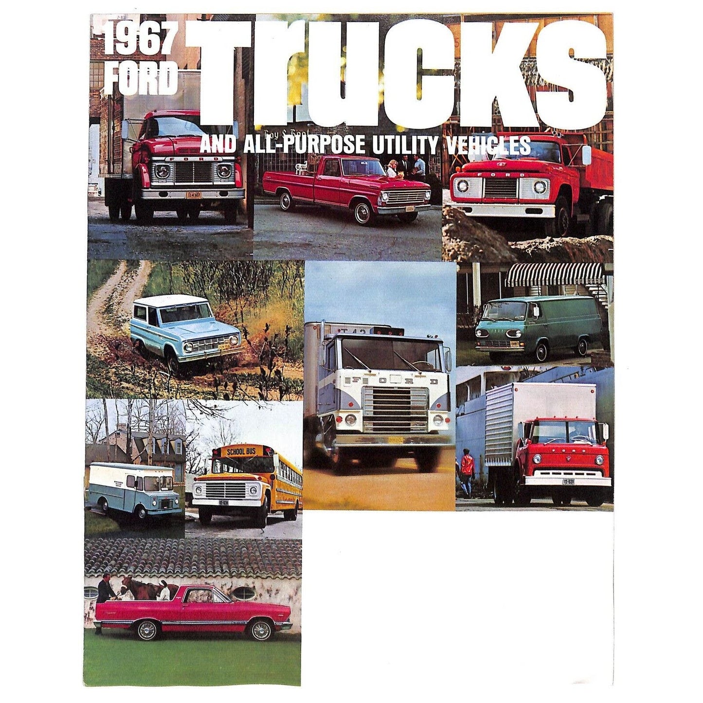 1967 Ford Trucks and All-Purpose Utility Vehicles Brochure w/ Full Line 8pp VGC