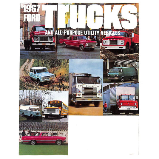 1967 Ford Trucks and All-Purpose Utility Vehicles Brochure w/ Full Line 8pp VGC