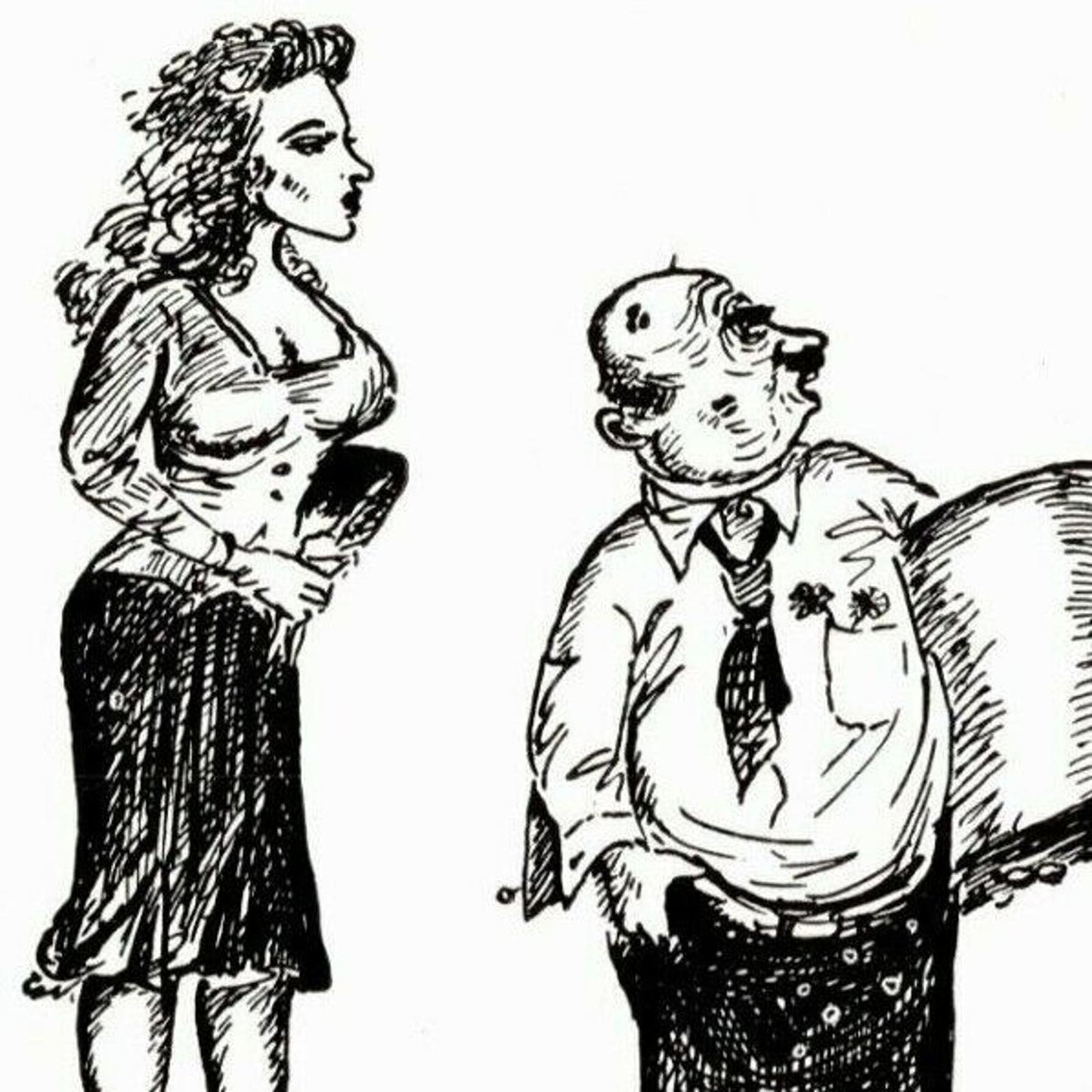 c1940's "Officer, Someone Stole My Car!" (Wm. Standing) Humor Comic Postcard