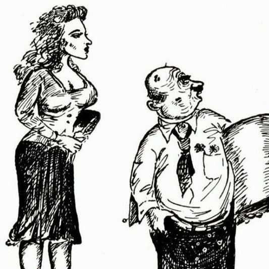 c1940's "Officer, Someone Stole My Car!" (Wm. Standing) Humor Comic Postcard