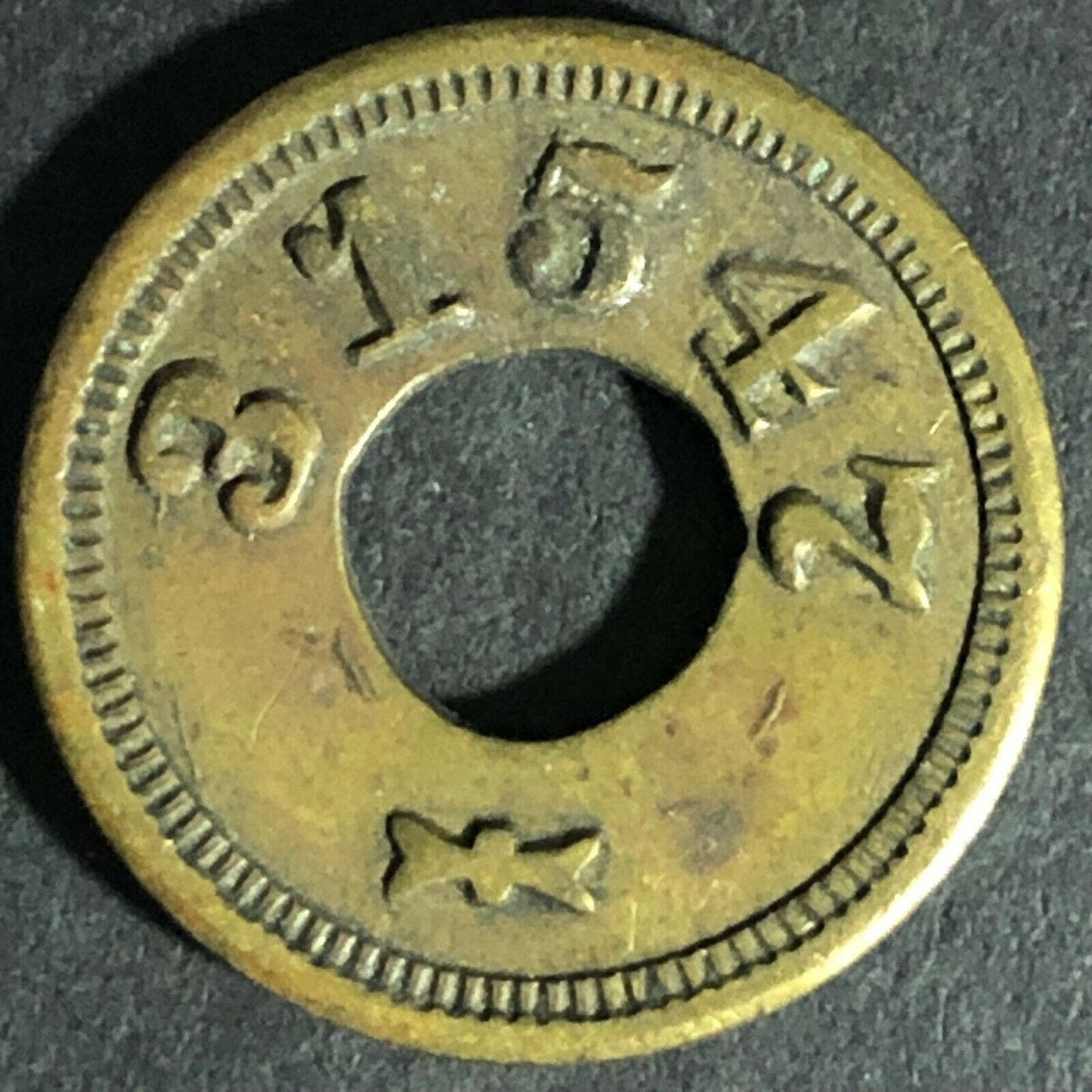 Good For 5c In Trade "31542" Brass Donut Token 21.25mm